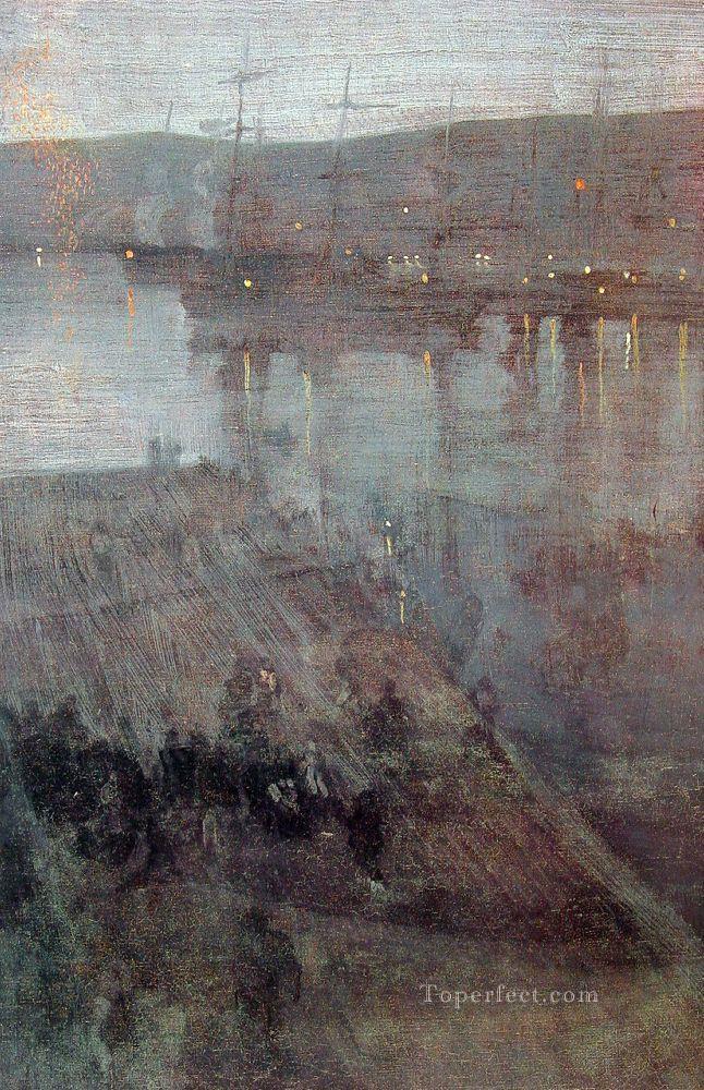 Nocturne in Blue and Gold Valparaiso Bay James Abbott McNeill Whistler Oil Paintings